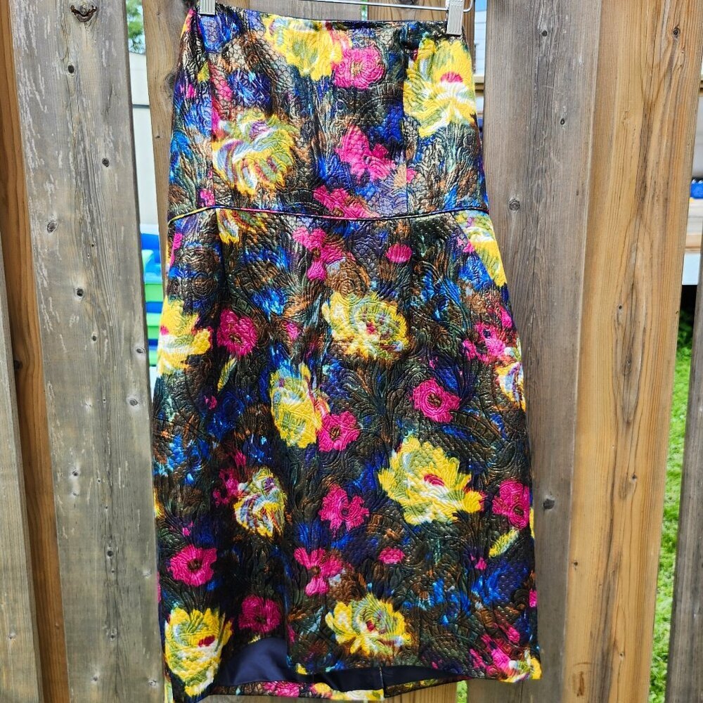 J. Crew Mini Floral Print Cocktail Dress Women's Size 14 BNWT SIDE POCKETS SILK